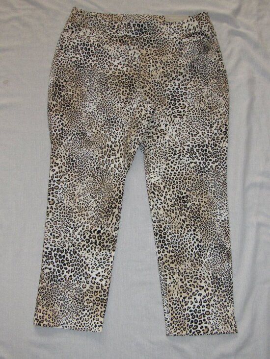 Chico's Pants - NWT Chicos So Slimming Brigitte Slim Leg Pants Size 2.5P US 14P Leopard Animal